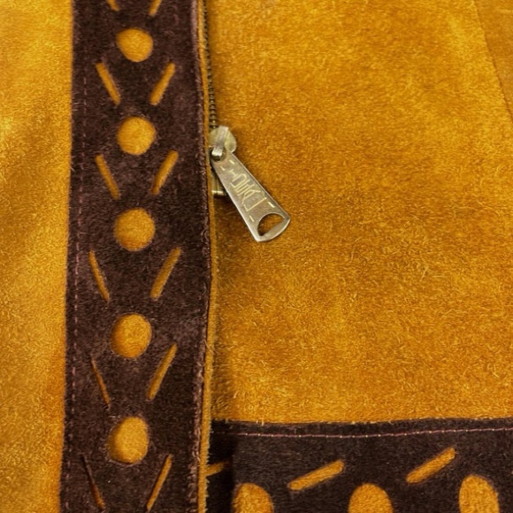 Vintage Leather unisex Poncho - Suede Poncho, - Picture 2 of 7